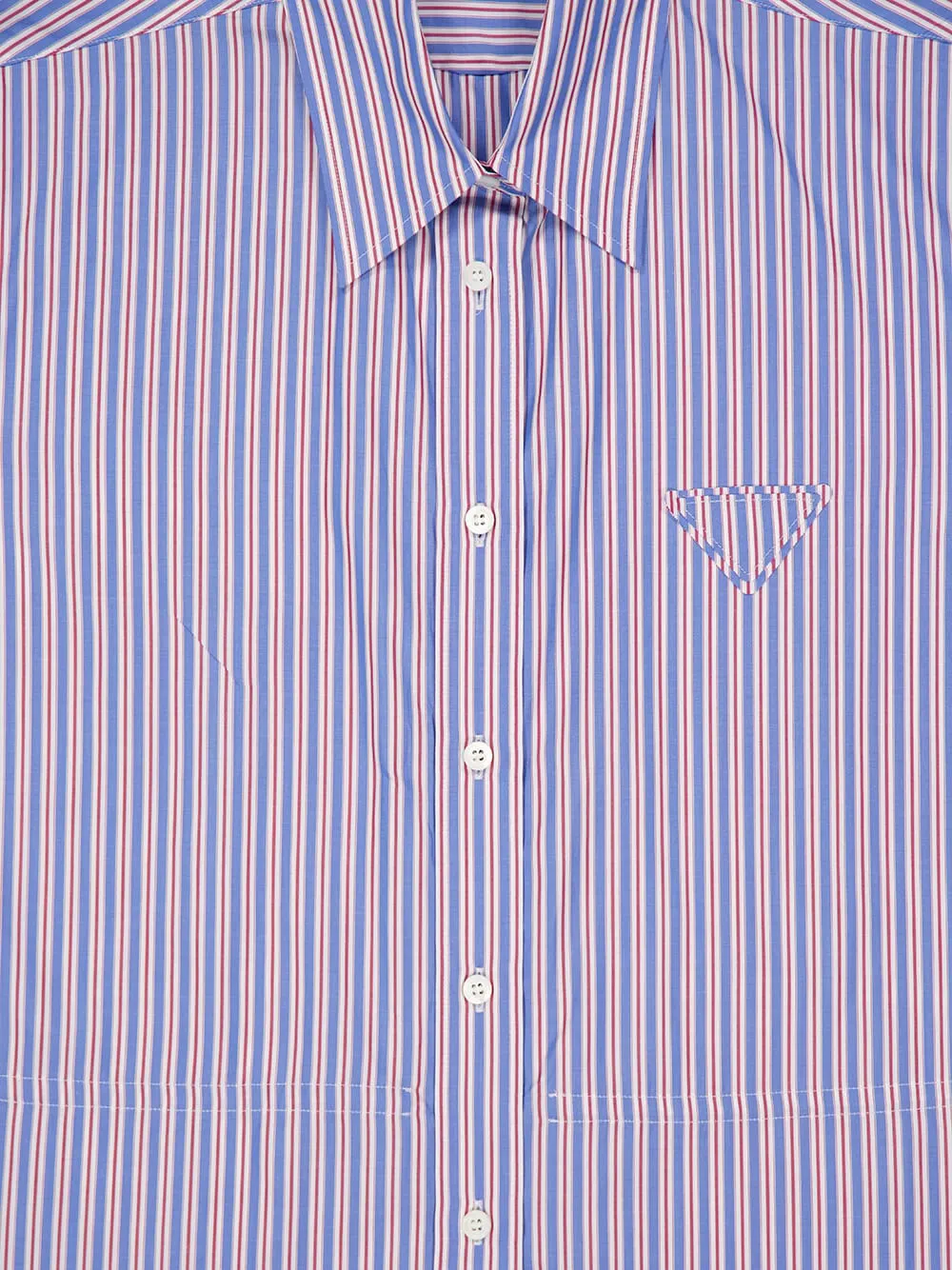 Striped Poplin Shirt in Sapphire Blue sold by Fashion Clinic product image thumbnail 3