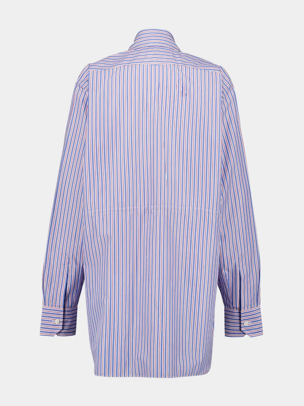 Striped Poplin Shirt in Sapphire Blue sold by Fashion Clinic product image thumbnail 2