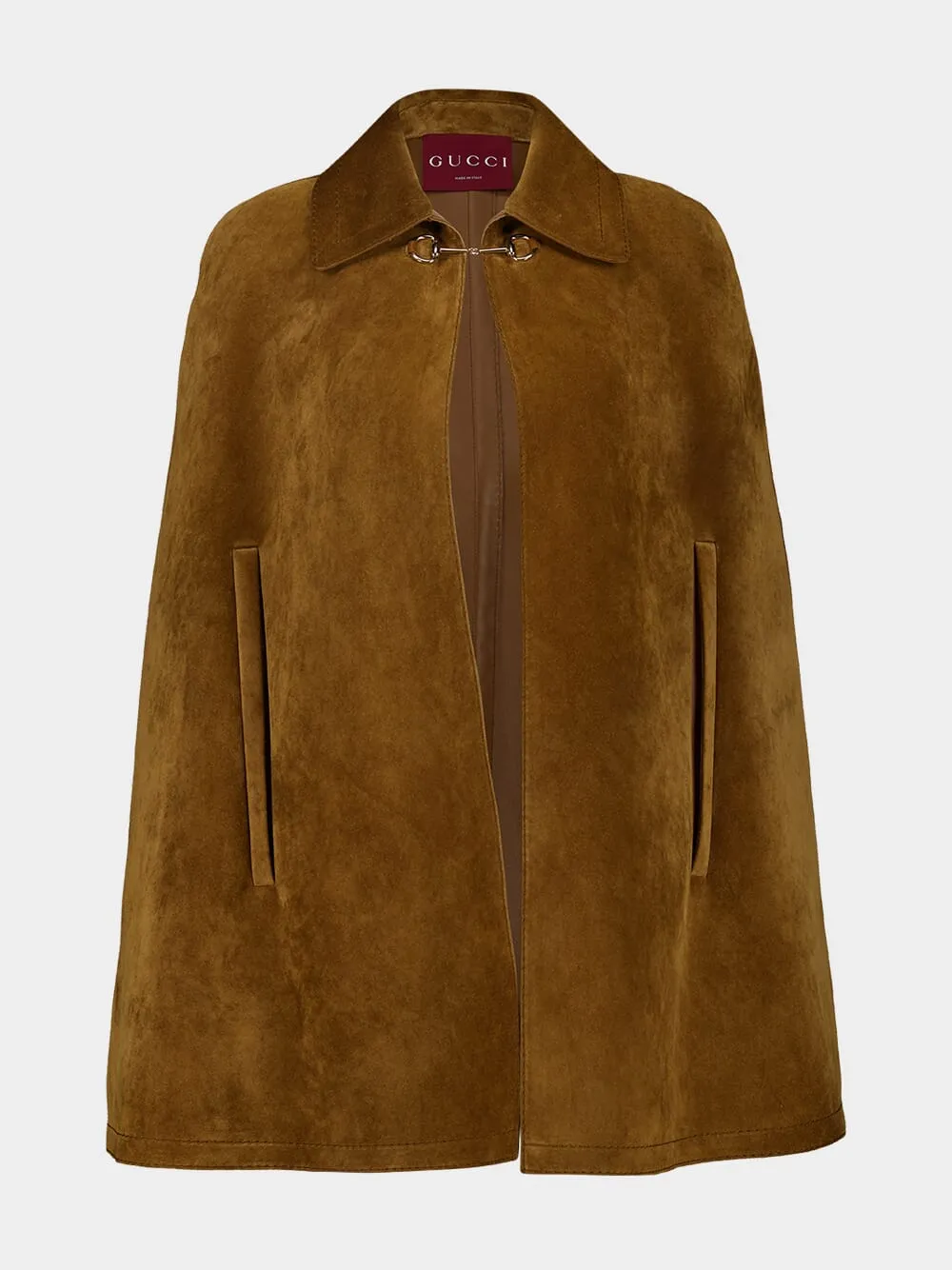 Brown Suede Cape with Horsebit sold by Fashion Clinic