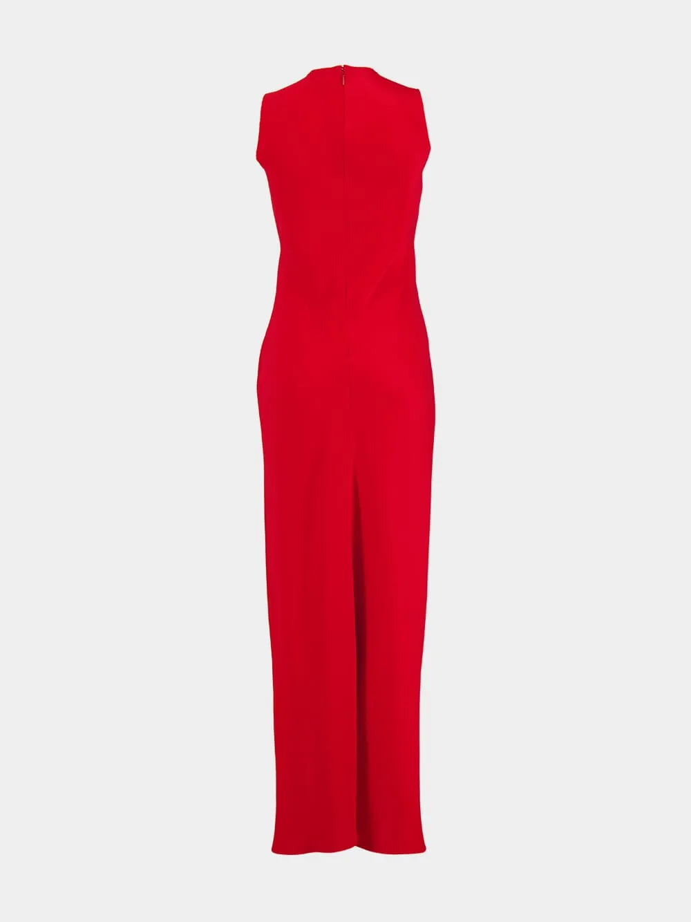 Poppy Red Long Straight Dress sold by Fashion Clinic product image thumbnail 3