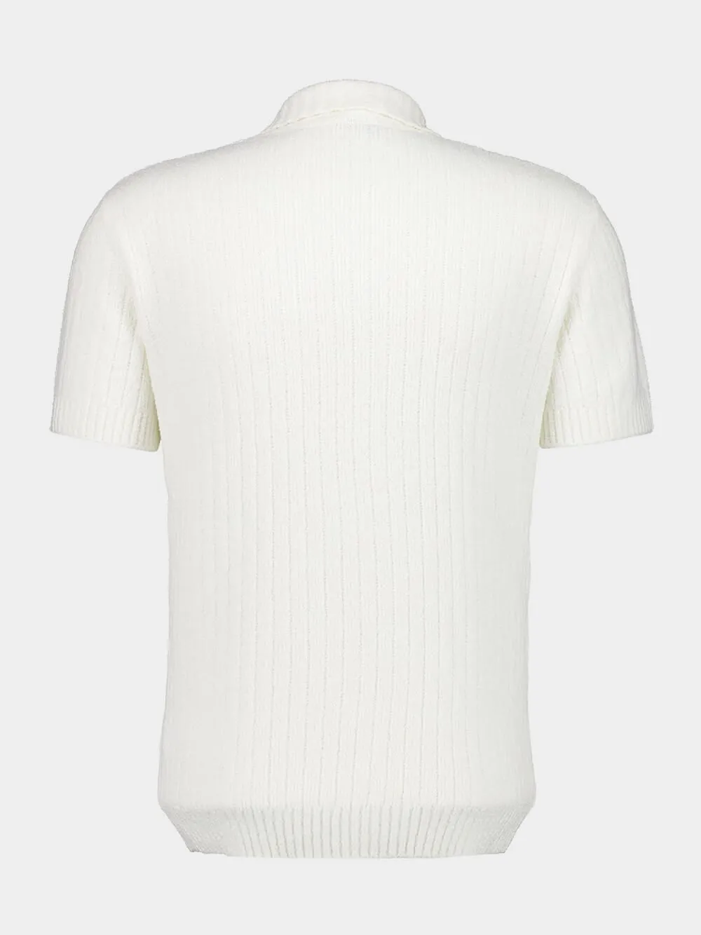White Boucle Polo Shirt sold by Fashion Clinic product image thumbnail 2
