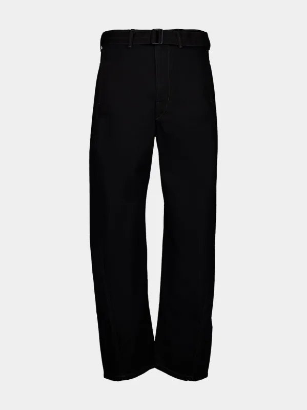 Black Twisted Belted Pants sold by Fashion Clinic