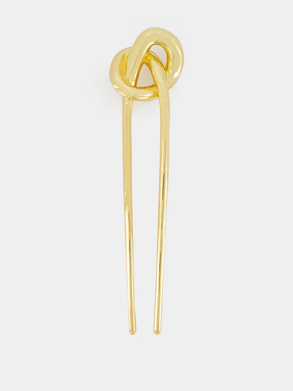 Gold Plated Glossy Knot French Pin sold by Fashion Clinic