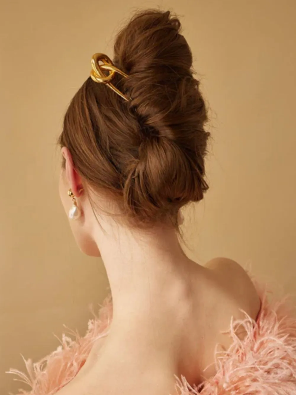 Gold Plated Glossy Knot French Pin sold by Fashion Clinic product image thumbnail 2