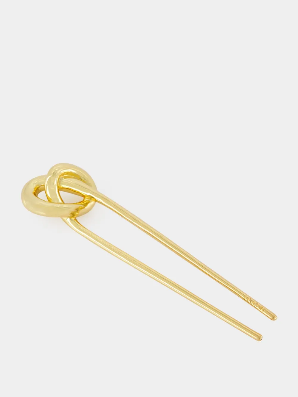 Gold Plated Glossy Knot French Pin sold by Fashion Clinic product image thumbnail 4