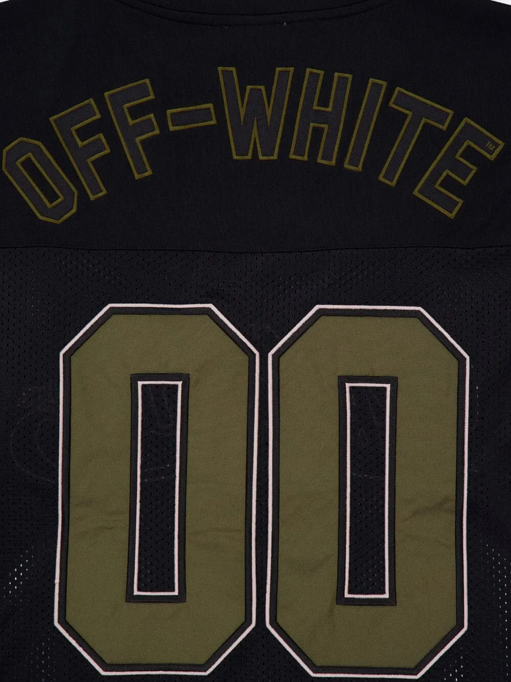 Black Mesh Football T-Shirt sold by Fashion Clinic product image thumbnail 4