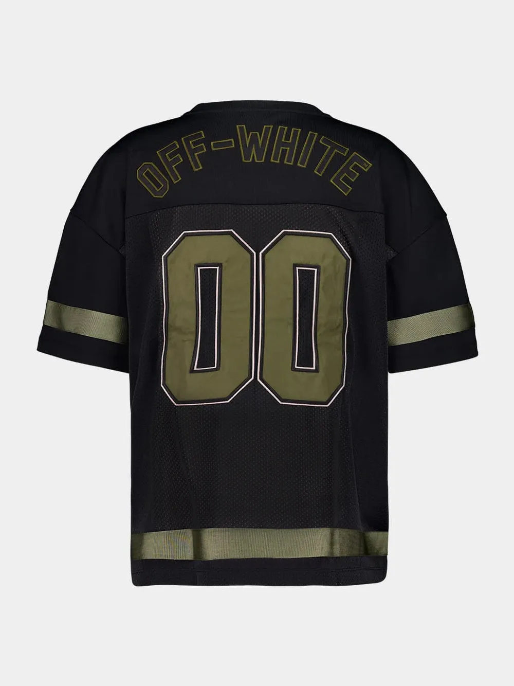 Black Mesh Football T-Shirt sold by Fashion Clinic product image thumbnail 2