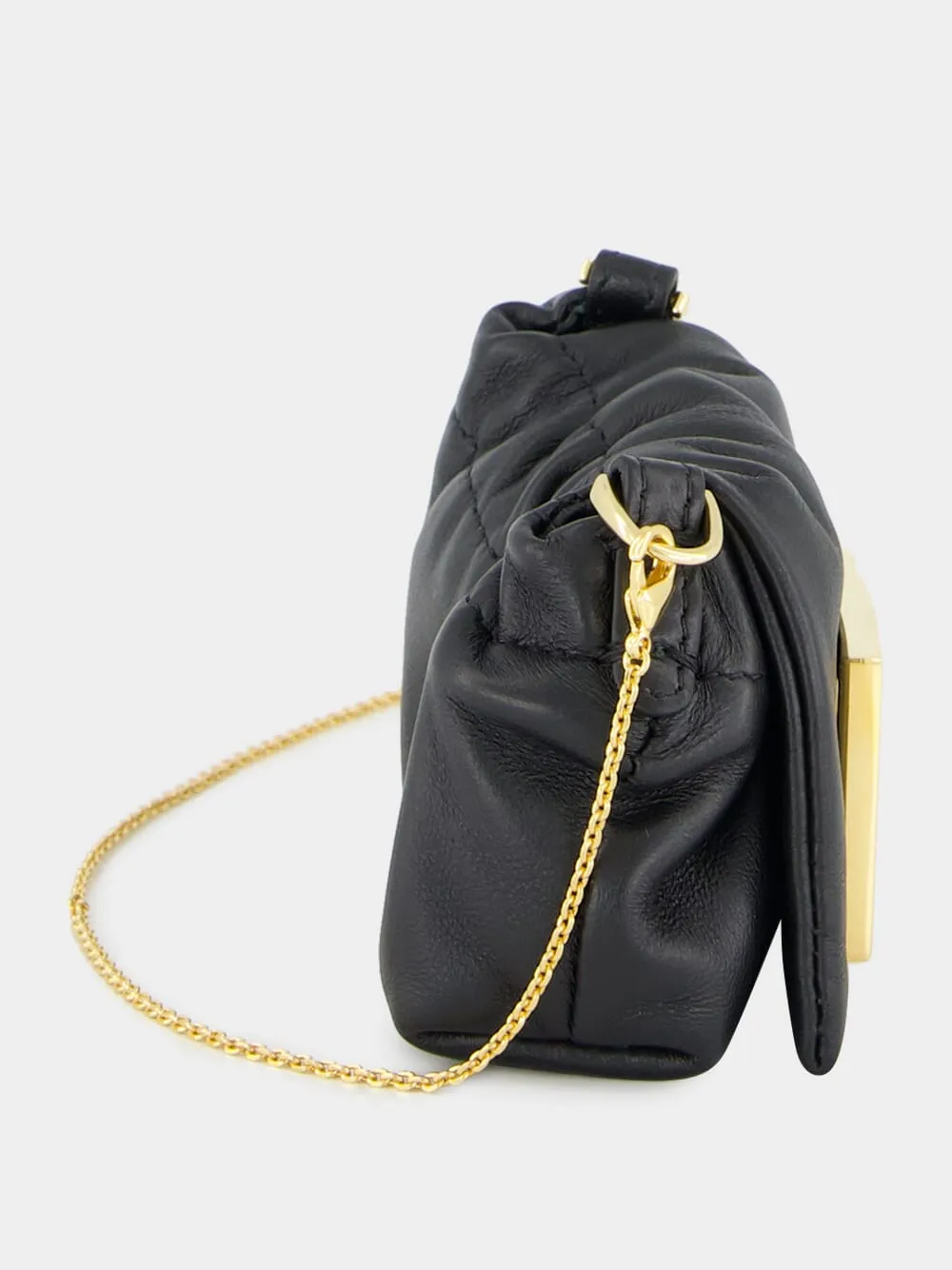 Black Nano Mamma Baguette Leather Bag sold by Fashion Clinic product image thumbnail 4