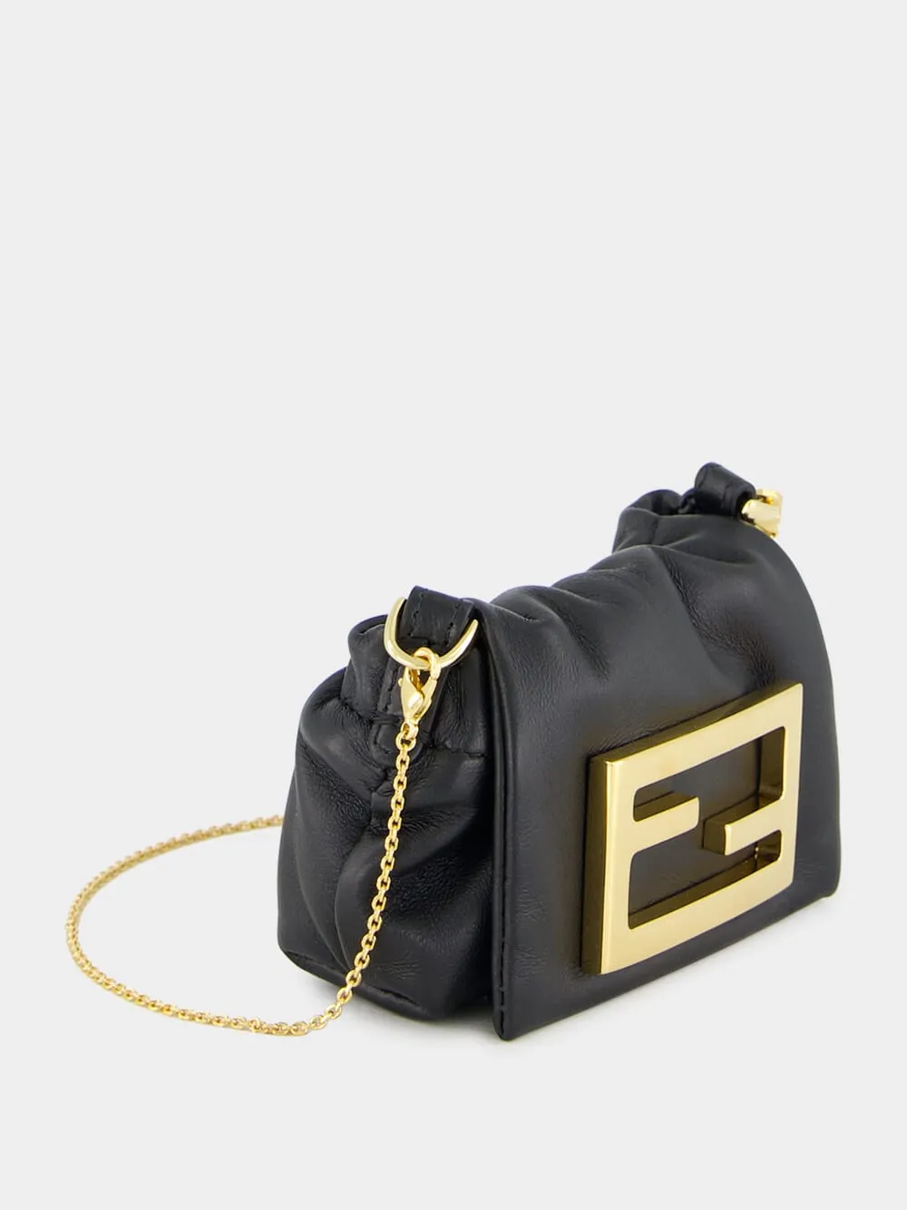 Black Nano Mamma Baguette Leather Bag sold by Fashion Clinic product image thumbnail 3