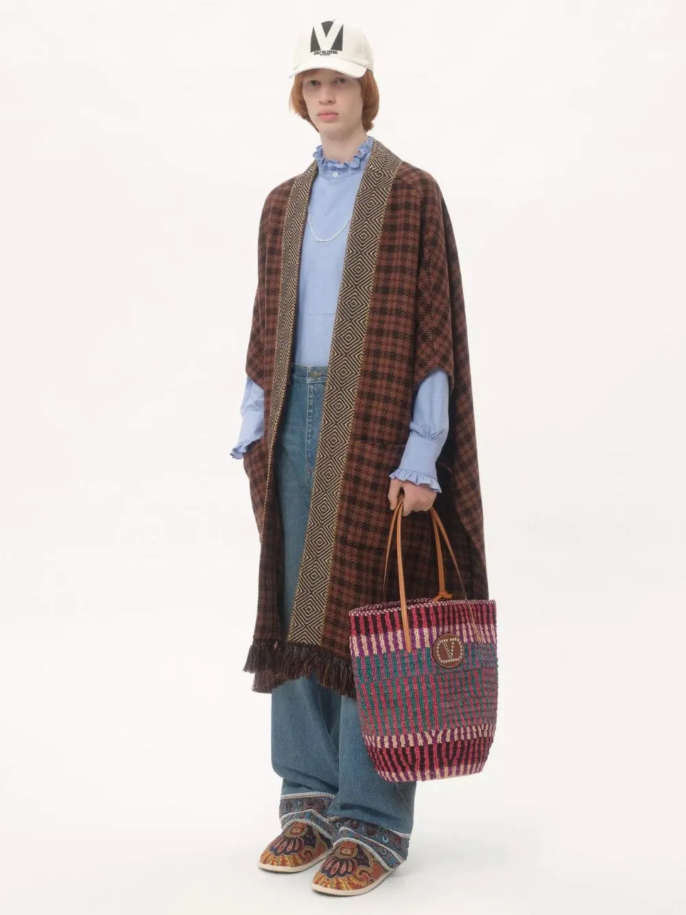 VLogo Signature Raffia Shopping Bag sold by Fashion Clinic product image thumbnail 2