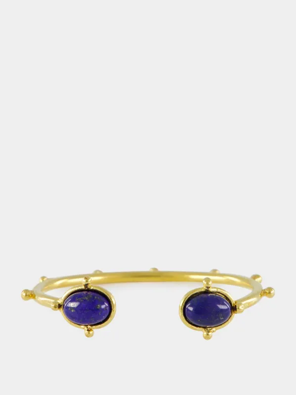 Gold Holis Bracelet with Lapis Lazuli sold by Fashion Clinic