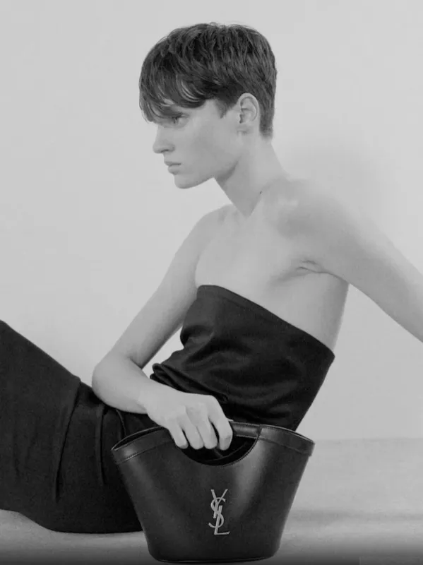 Black Celia Mini Tote in Smooth Leather sold by Fashion Clinic