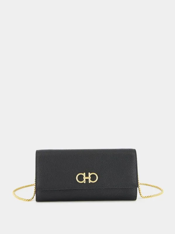 Black Gancini Wallet with Chain sold by Fashion Clinic