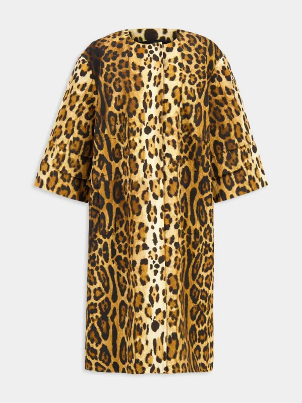 Single-Breasted Animal Print Drill Coat sold by Fashion Clinic