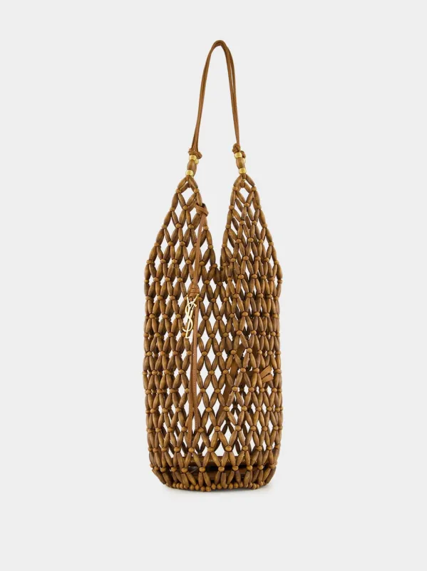 Brown Beaded Hobo Shoulder Bag sold by Fashion Clinic