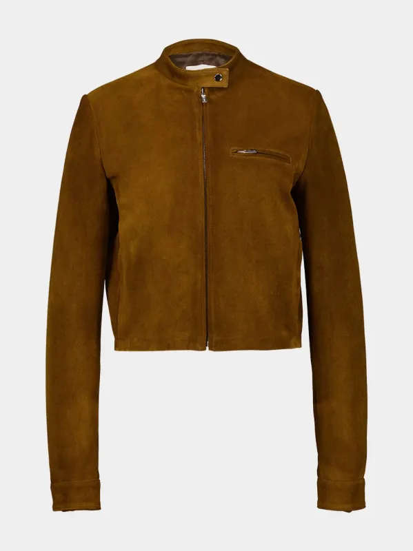 Brown Suede Jacket made by Miu Miu
