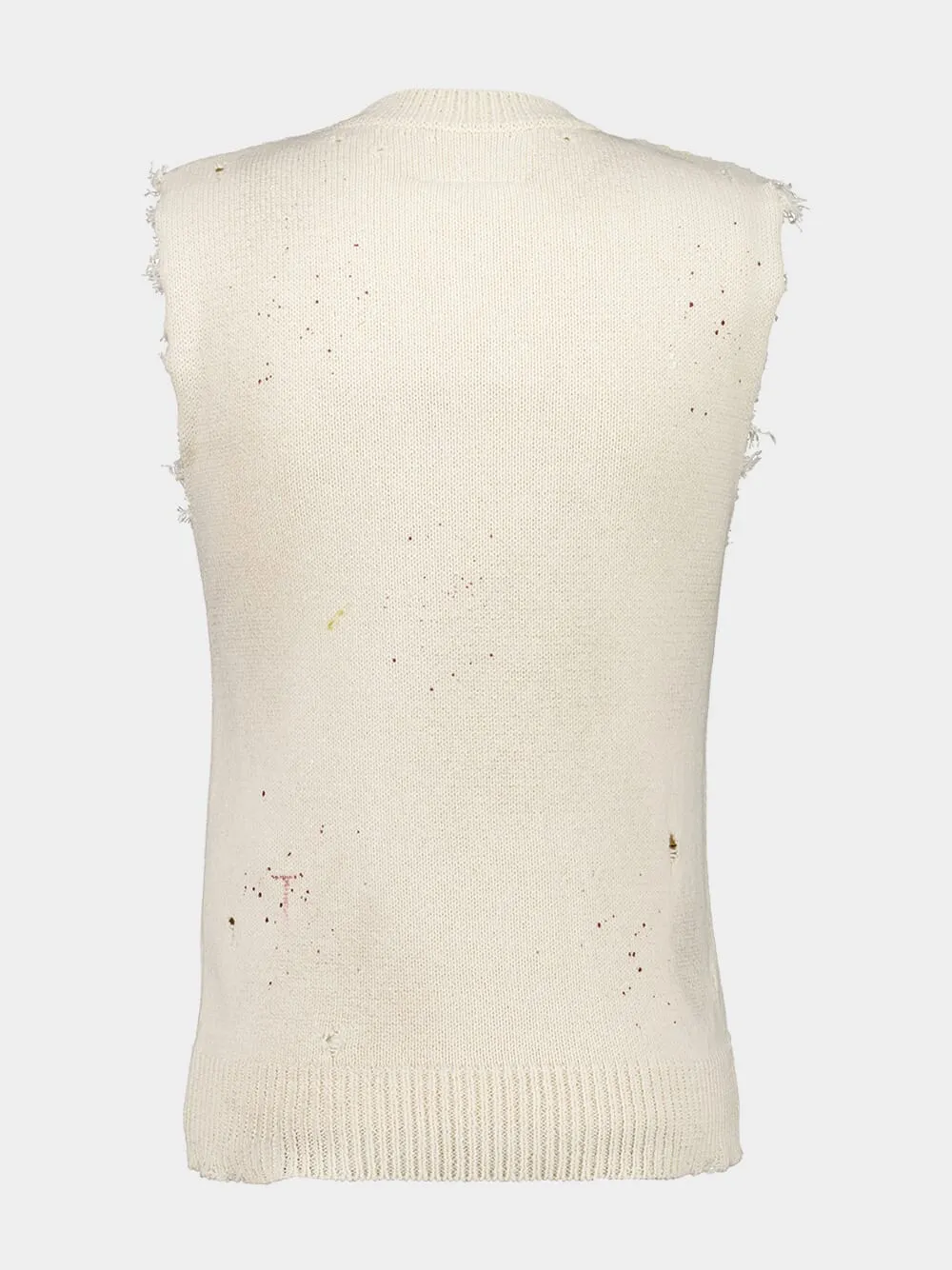 Cream Numbers-Print Vest sold by Fashion Clinic product image thumbnail 2