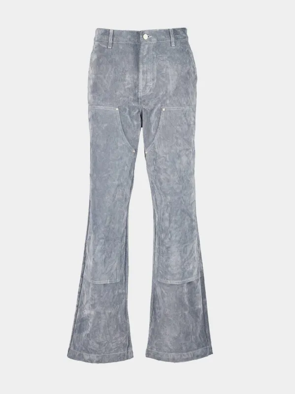 Grey Peach Cargo Denim Jeans made by Casablanca
