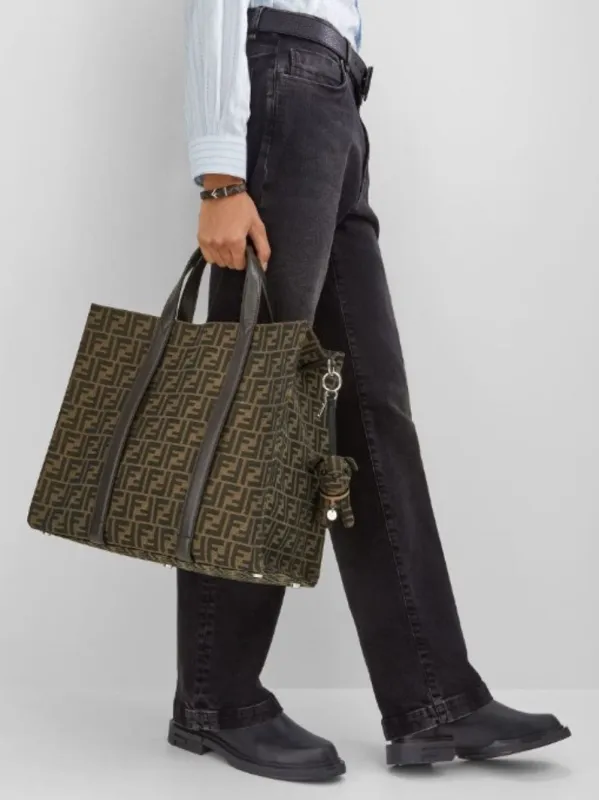 FF Jacquard Fabric Shopper Bag sold by Fashion Clinic