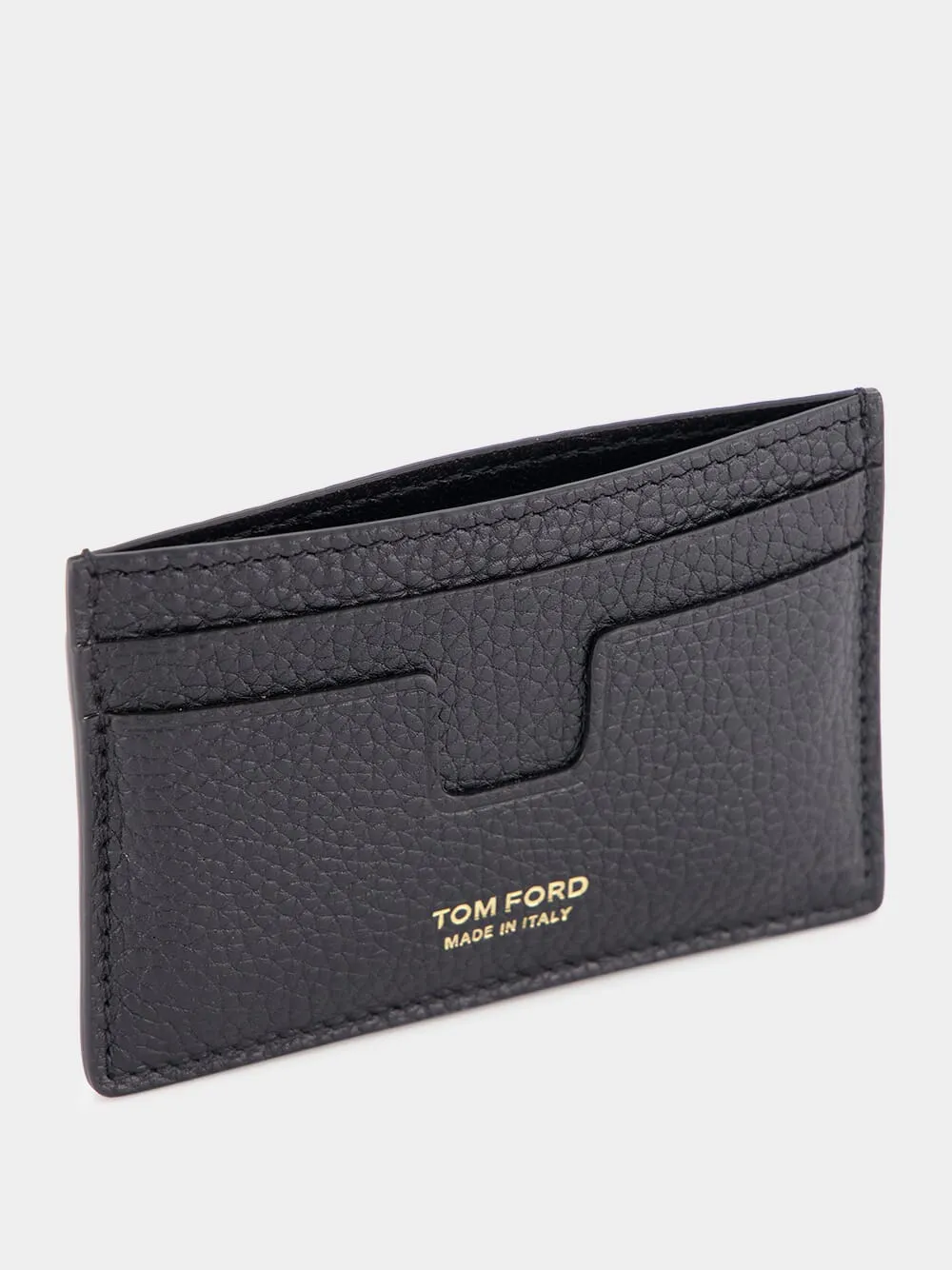 Black Grain Leather Card Holder sold by Fashion Clinic product image thumbnail 3