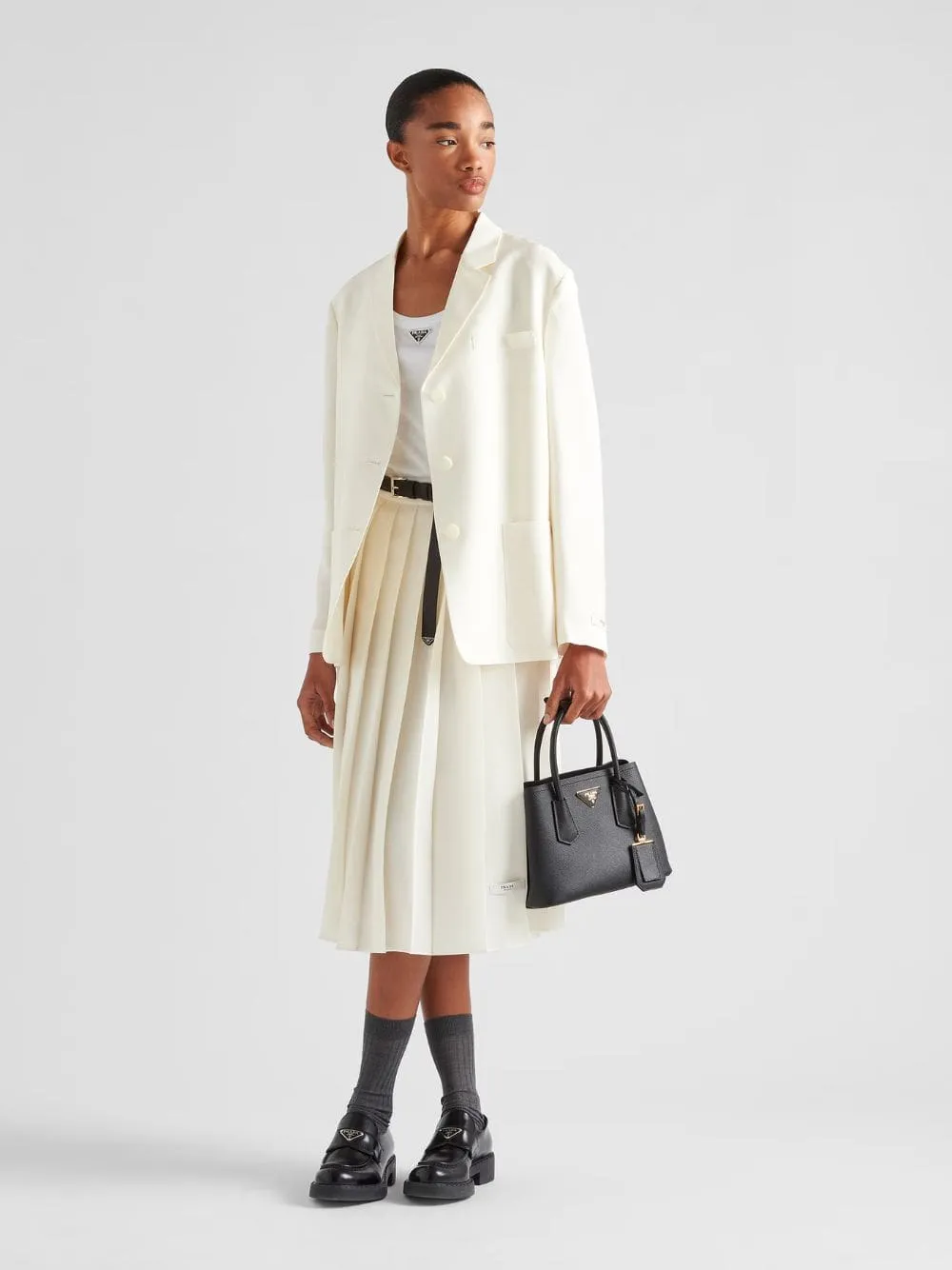 Black Double Saffiano Leather Mini Bag sold by Fashion Clinic product image thumbnail 2