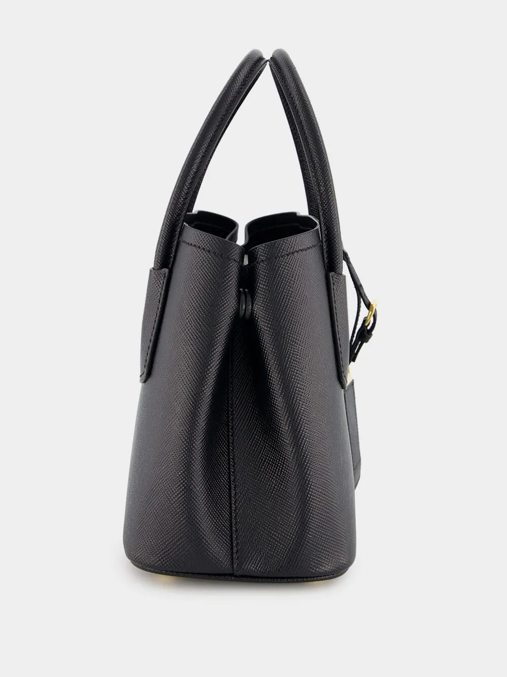 Black Double Saffiano Leather Mini Bag sold by Fashion Clinic product image thumbnail 5