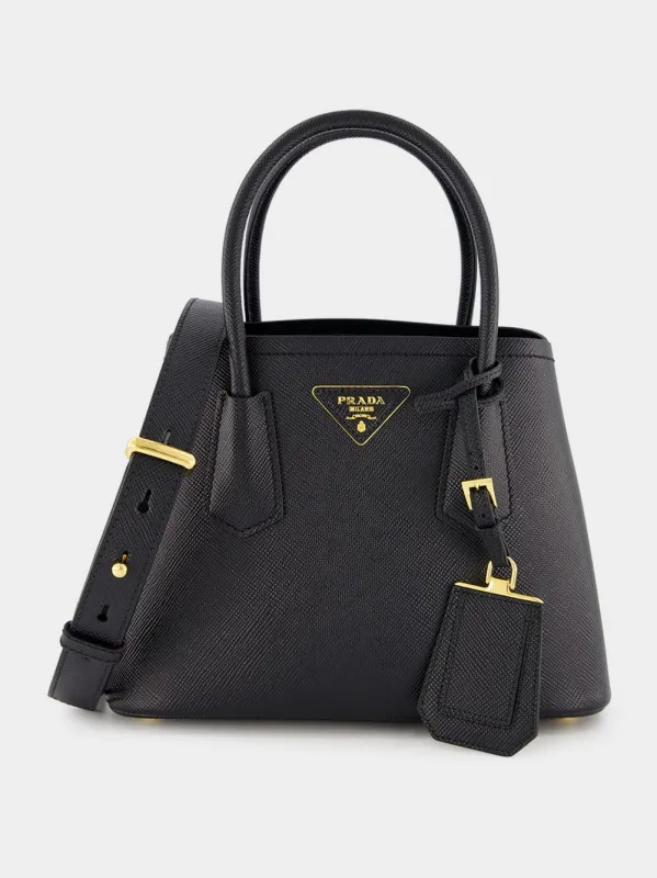 Black Double Saffiano Leather Mini Bag sold by Fashion Clinic