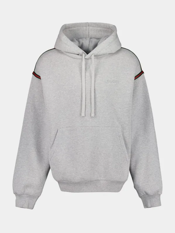 Grey Cotton Jersey Hooded Sweatshirt sold by Fashion Clinic
