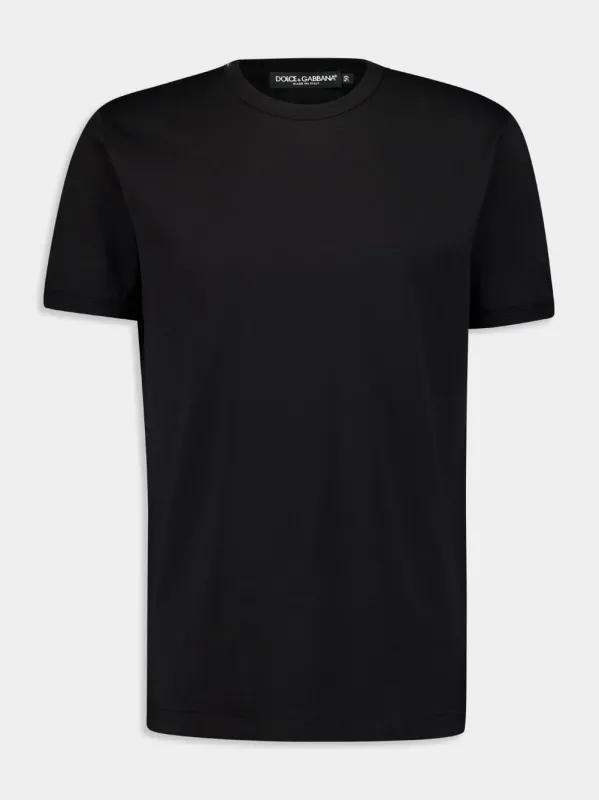 Black Cotton T-Shirt sold by Fashion Clinic