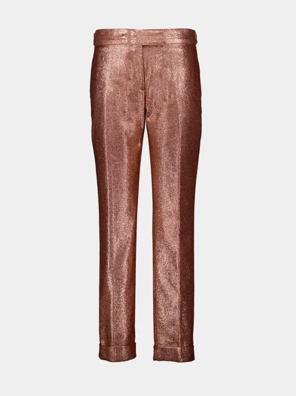 Iridescent Mid-Rise Tailored Trousers made by Tom Ford