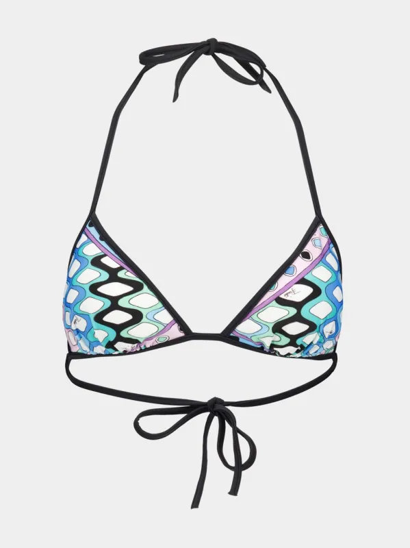 Vivara-Print Triangle Bikini Top made by Emilio Pucci
