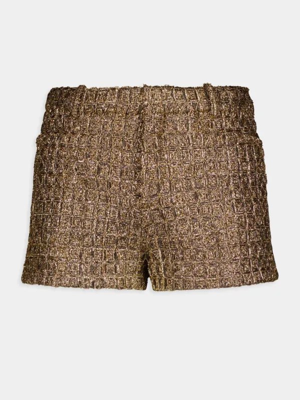 Mini Croco Metallic Tweed Shorts sold by Fashion Clinic