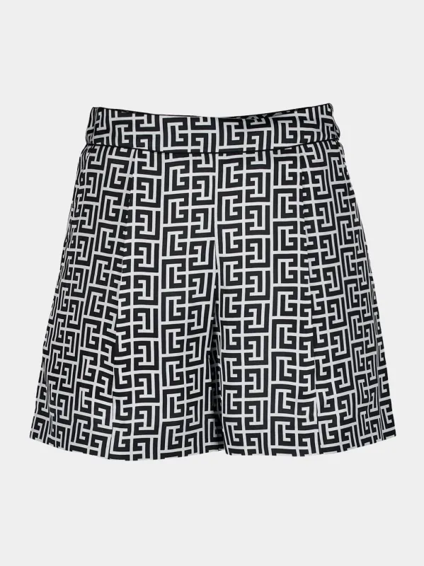 Monogram Satin Shorts sold by Fashion Clinic