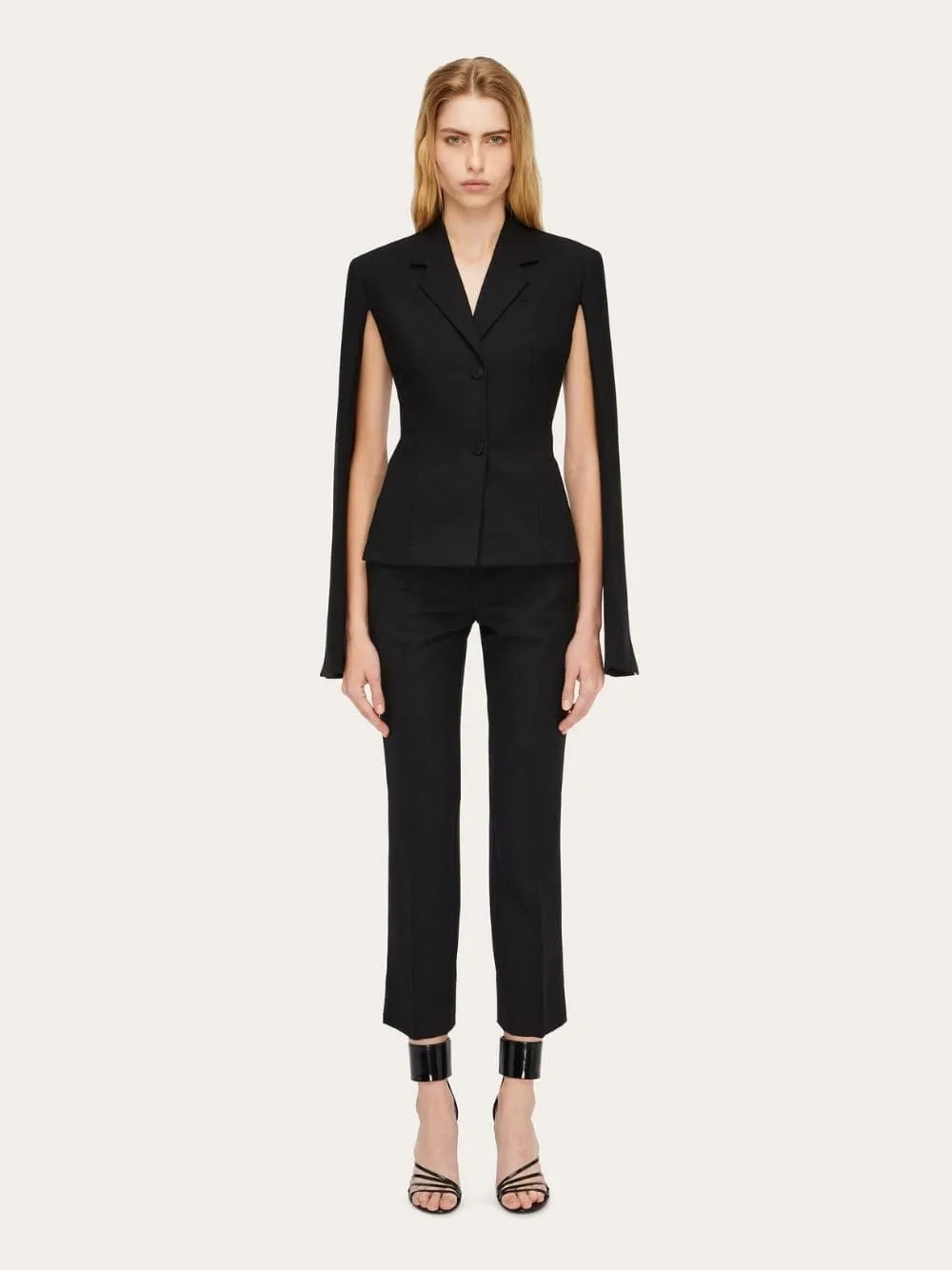 Slim-Fit Stretch Wool Trousers sold by Fashion Clinic product image thumbnail 2