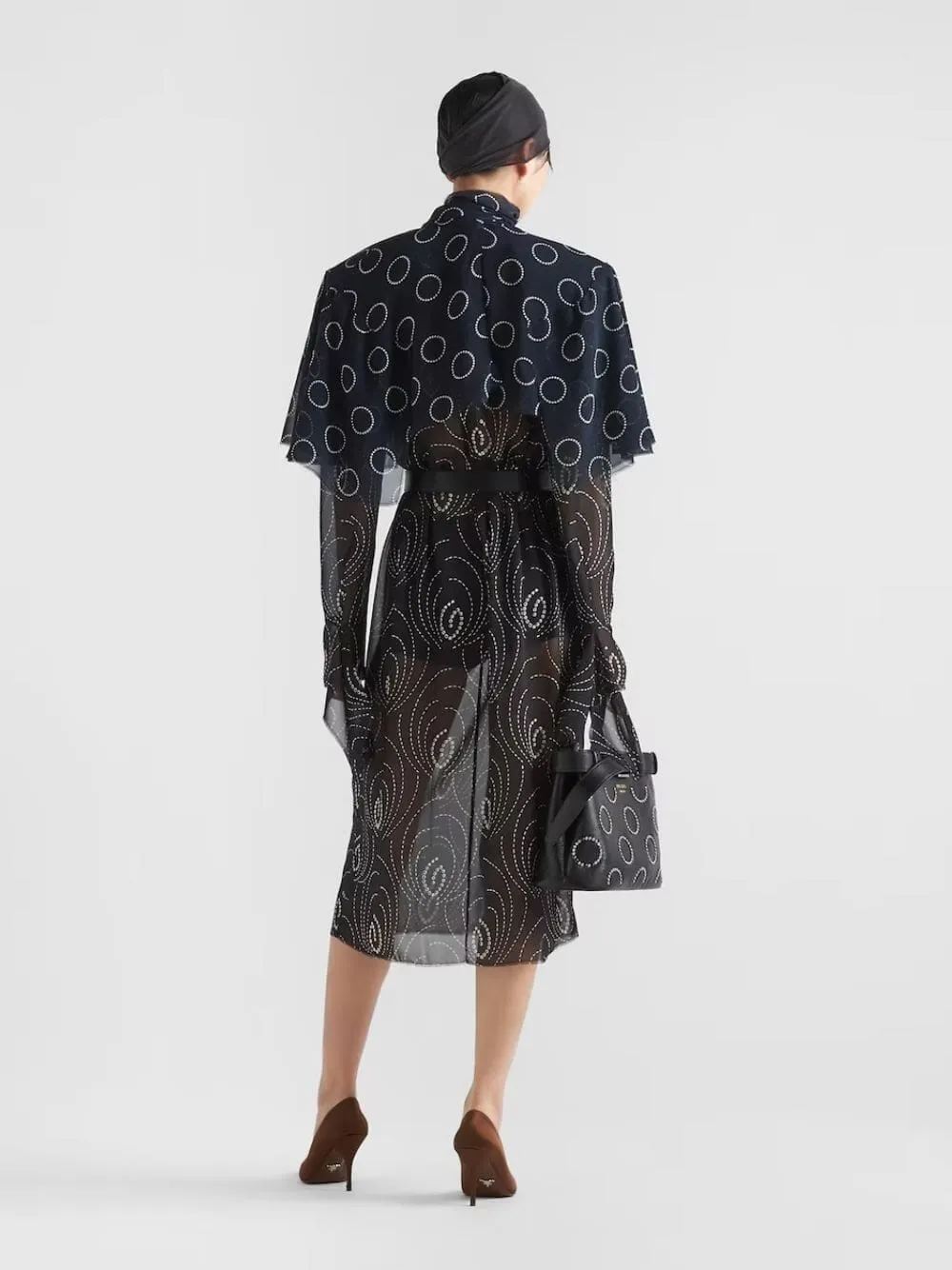 Dots Print Silk Cape sold by Fashion Clinic product image thumbnail 4