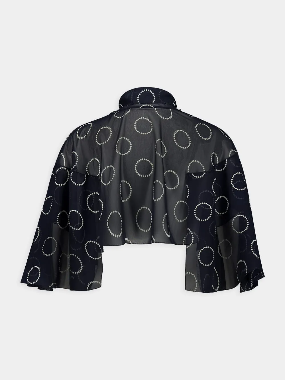 Dots Print Silk Cape sold by Fashion Clinic product image thumbnail 3