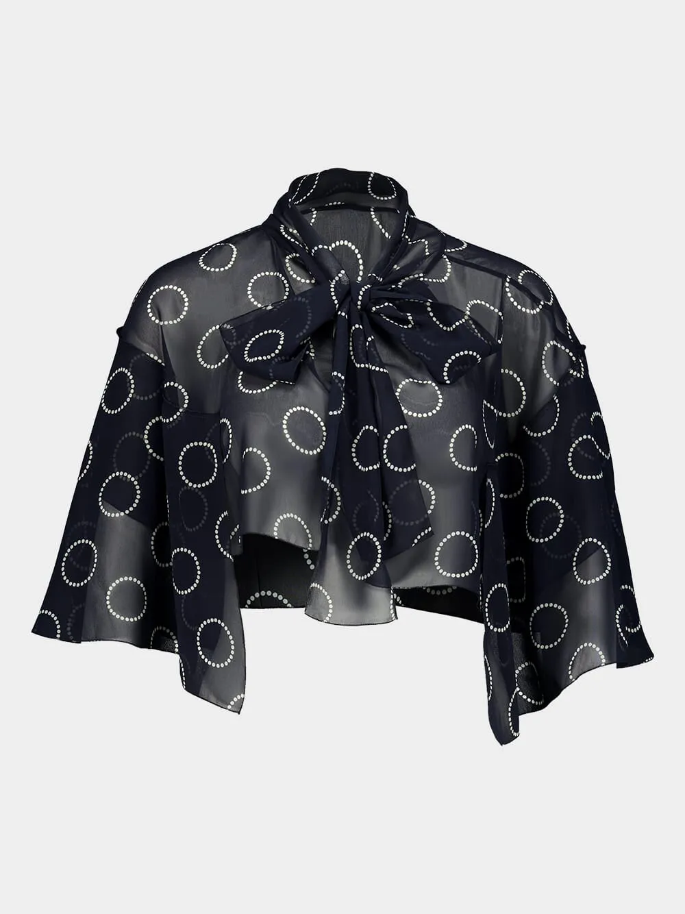 Dots Print Silk Cape sold by Fashion Clinic product image thumbnail 2