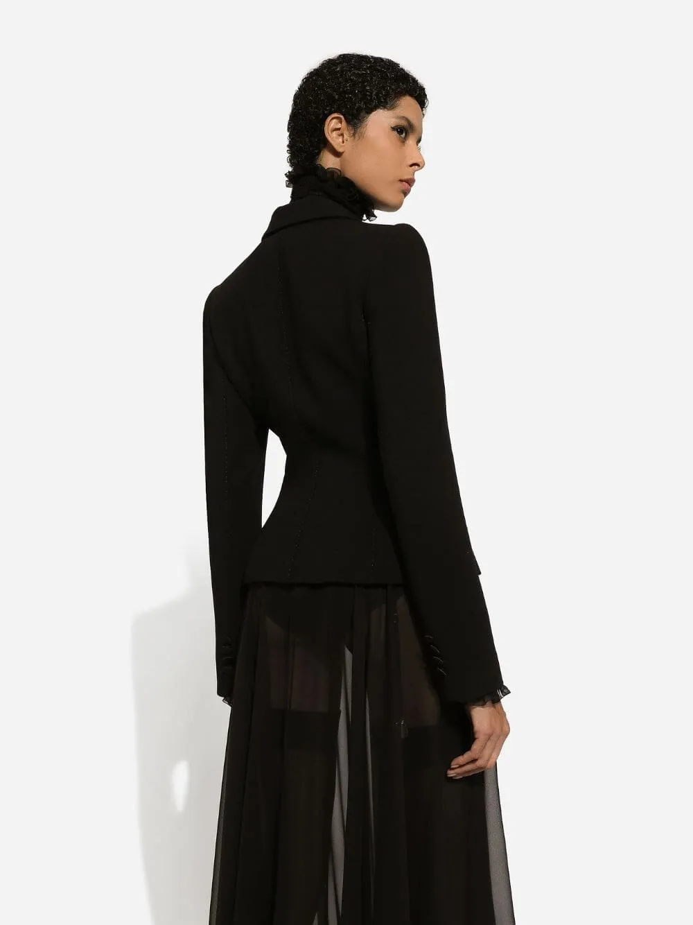 Dolce Single-Breasted Wool Jacket sold by Fashion Clinic product image thumbnail 4