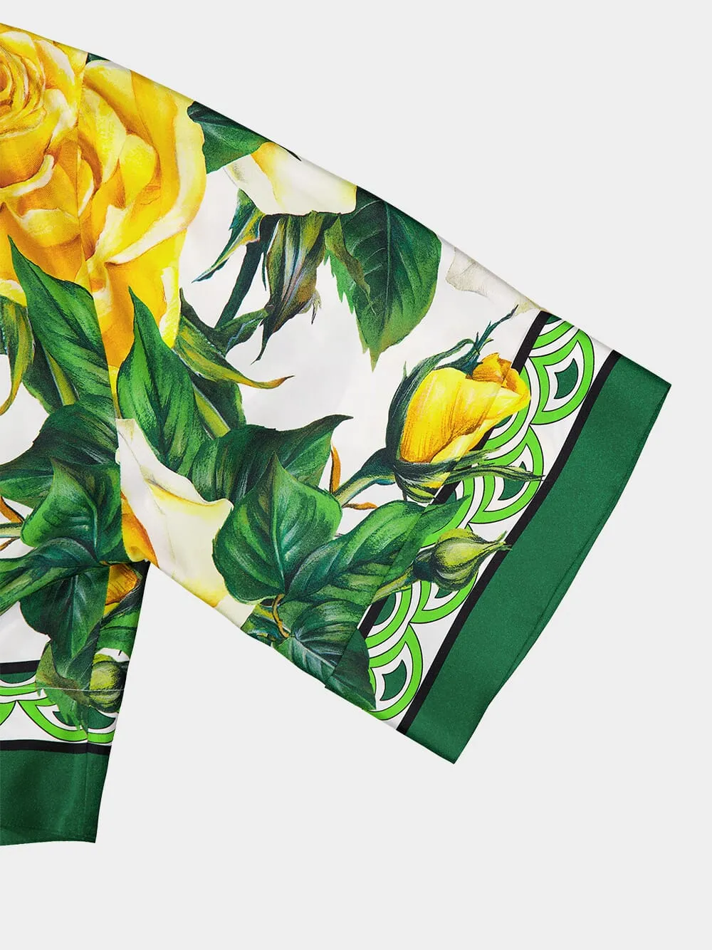 Cropped Rose Silk Shirt sold by Fashion Clinic product image thumbnail 5