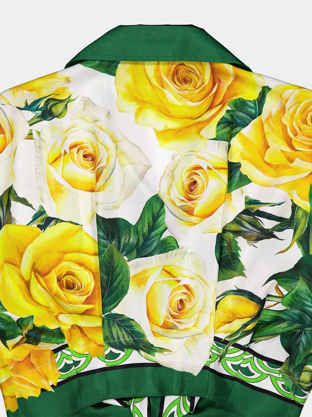 Cropped Rose Silk Shirt sold by Fashion Clinic product image thumbnail 4