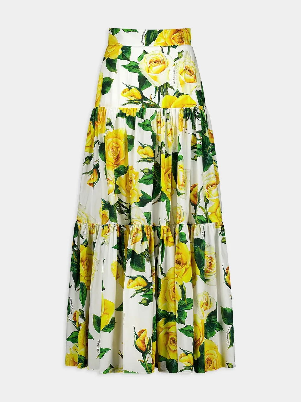 Rose-Print Ruffled Skirt sold by Fashion Clinic product image thumbnail 2