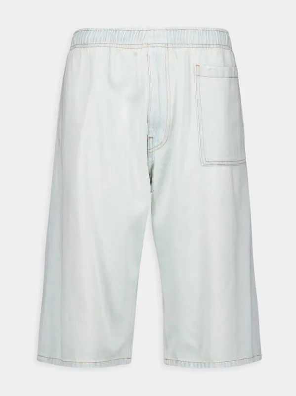 Oversized Denim Bermuda Shorts sold by Fashion Clinic