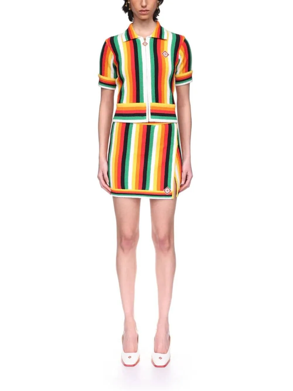 Striped Cotton-Blend Towelling Top sold by Fashion Clinic product image thumbnail 2