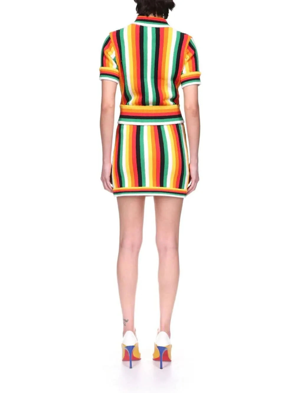 Striped Cotton-Blend Towelling Top sold by Fashion Clinic product image thumbnail 4