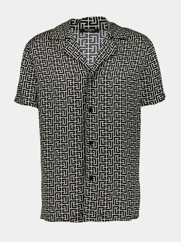 Monogram Short-Sleeve Shirt sold by Fashion Clinic
