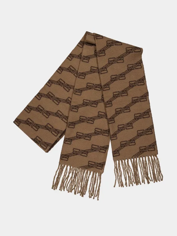 Fringed Logo Scarf sold by Fashion Clinic