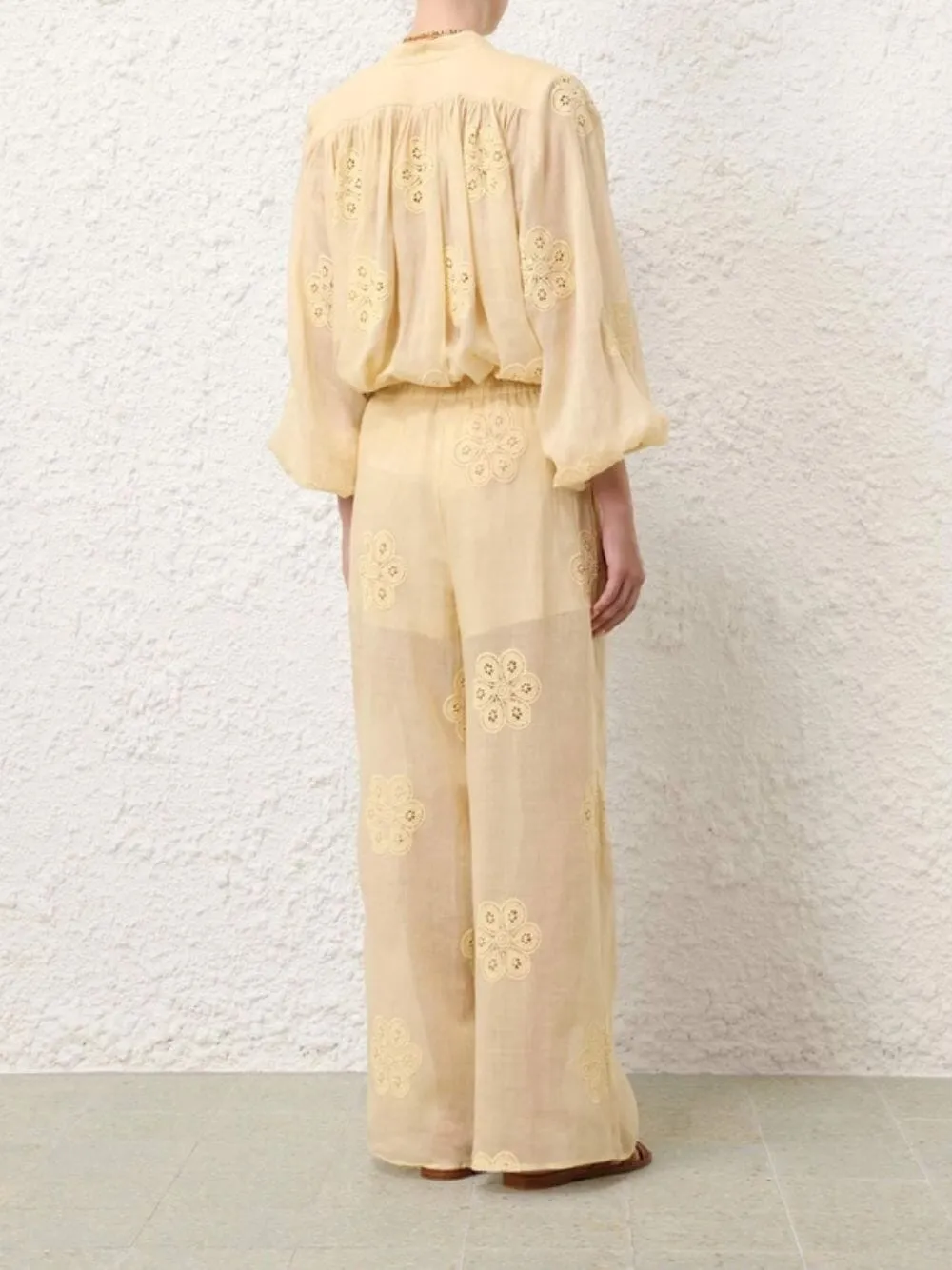 Acadian Sand Embroidered Blouse sold by Fashion Clinic product image thumbnail 4