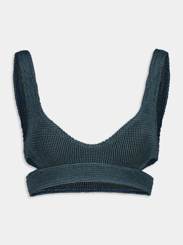 Nino Bottle Green Bikini Top sold by Fashion Clinic