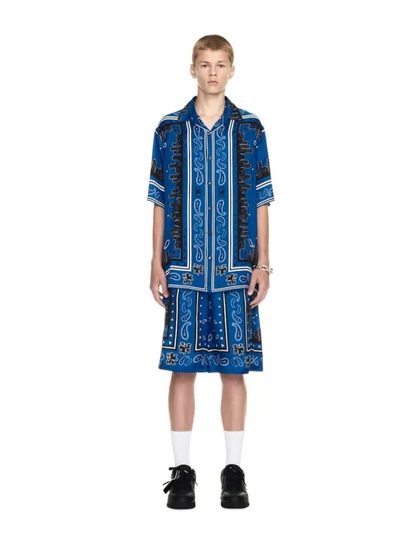 Bandana Print Blue Shirt sold by Fashion Clinic