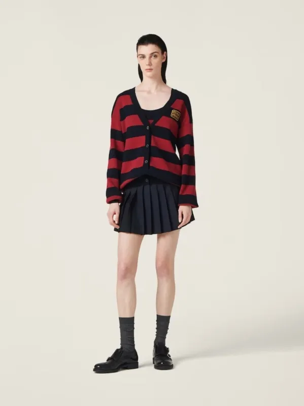 Striped Knit Cardigan made by Miu Miu